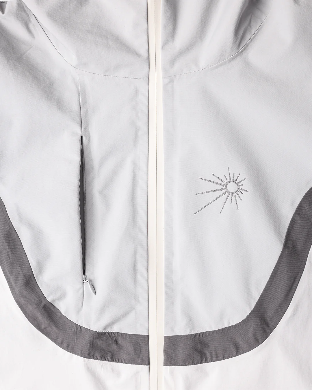 Flow Waterproof Jacket - White/Grey - Image 5