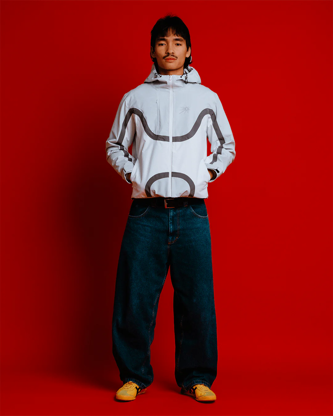 Flow Waterproof Jacket - White/Grey - Image 7