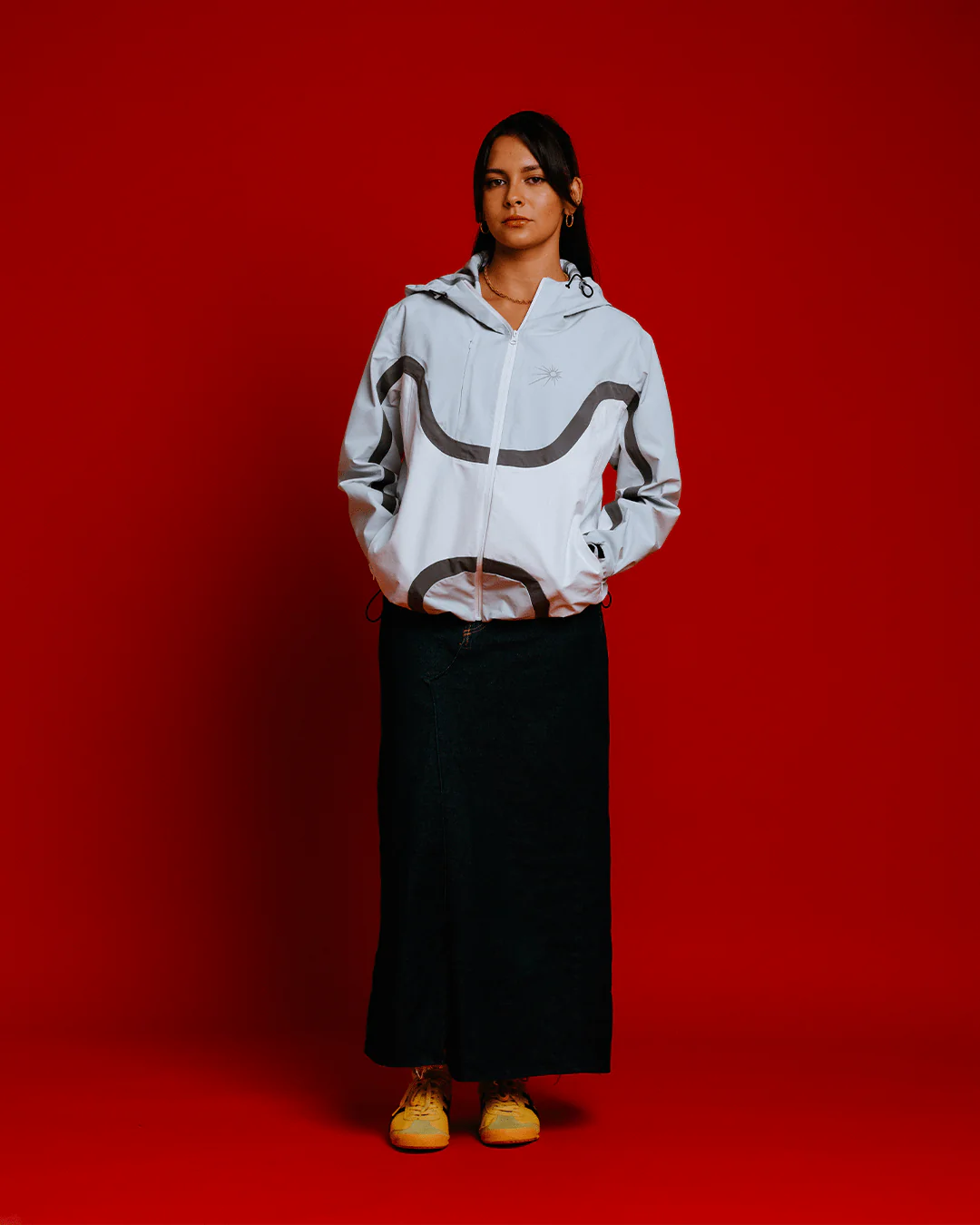 Flow Waterproof Jacket - White/Grey - Image 8