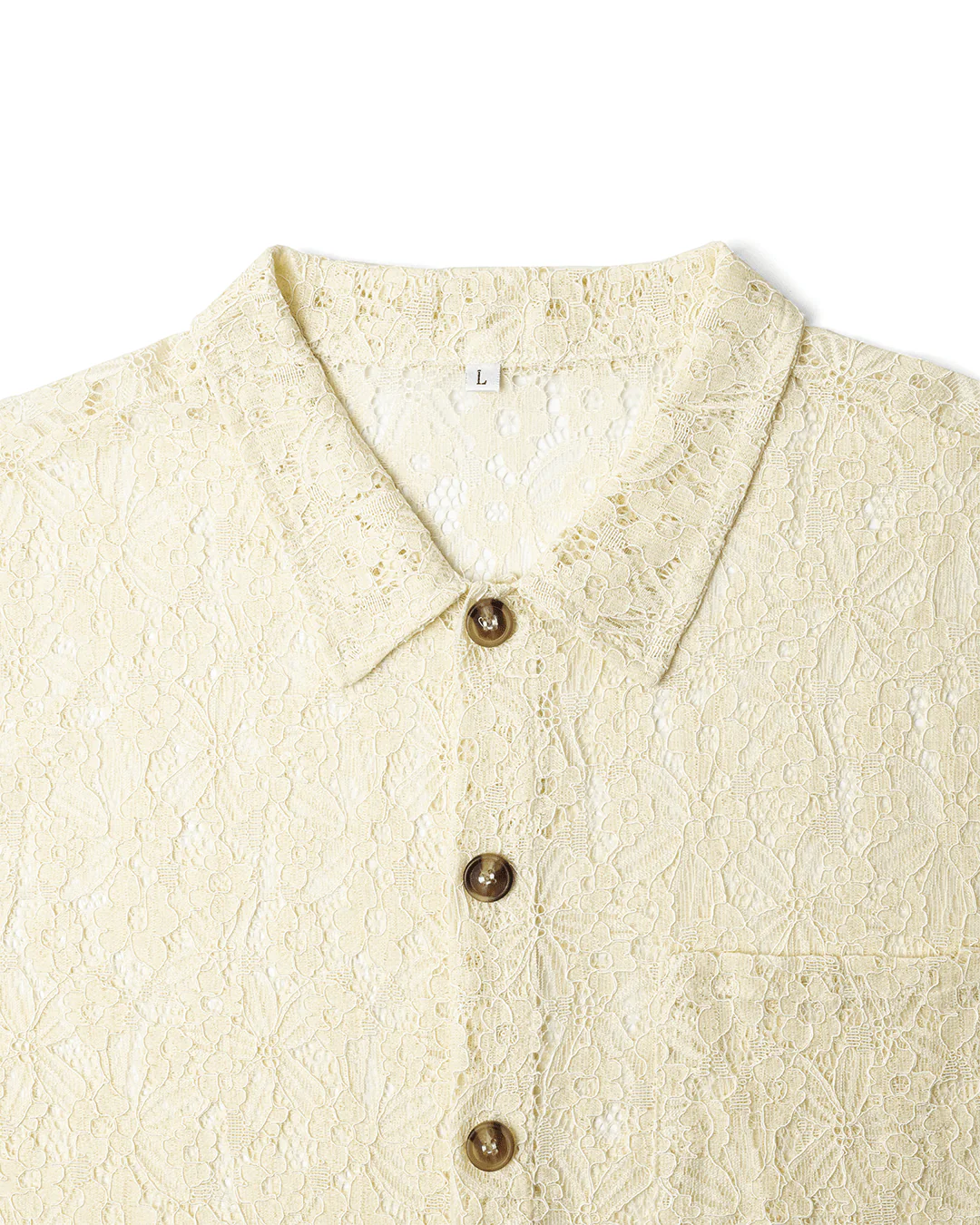 Cream Lace Shirt - Image 4