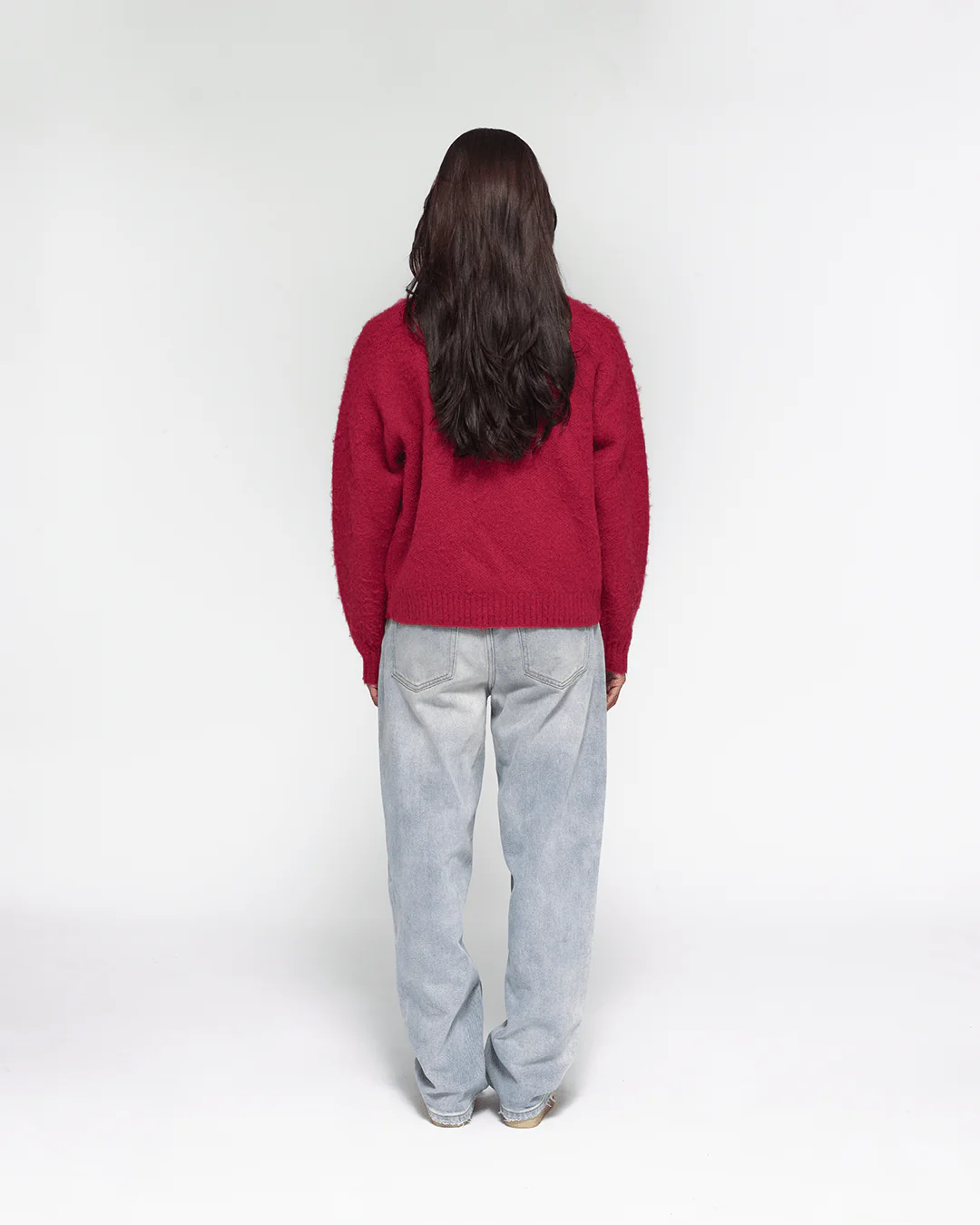 Shaggy Mohair Knit (Wine) - Image 9