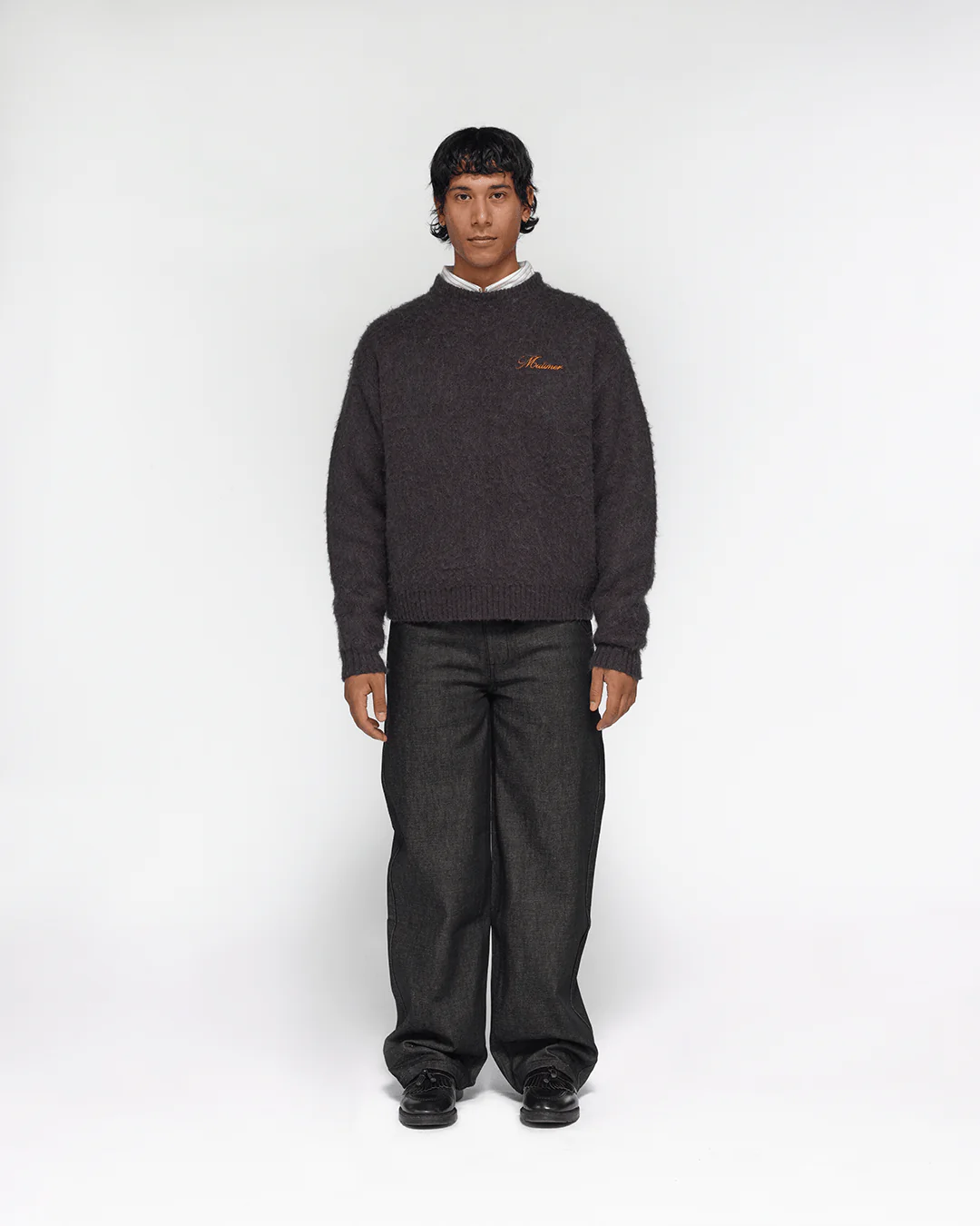 Shaggy Mohair Knit (Charcoal) - Image 4