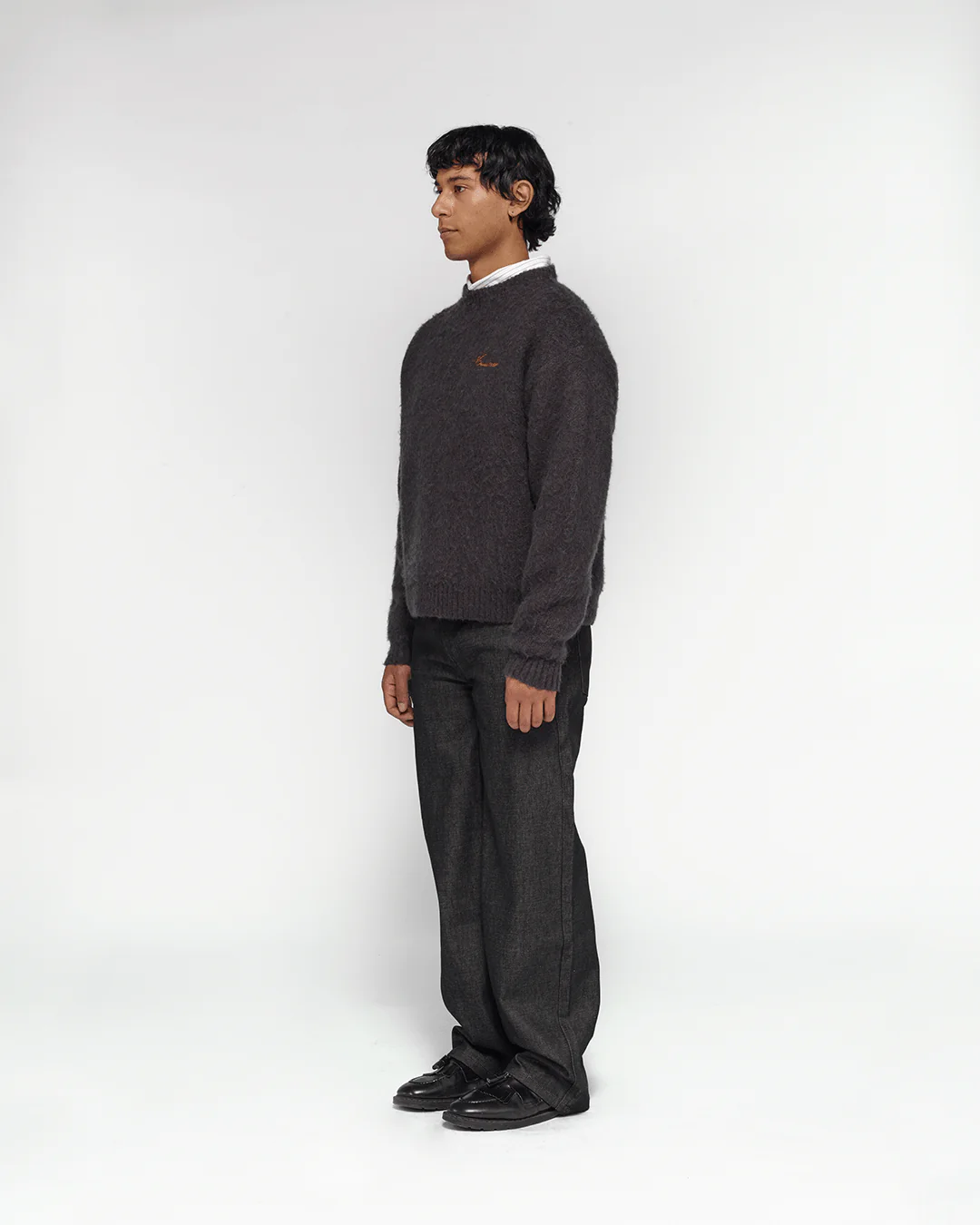 Shaggy Mohair Knit (Charcoal) - Image 5