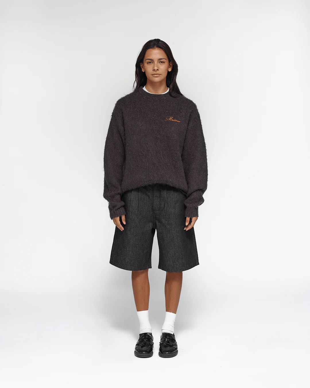 Shaggy Mohair Knit (Charcoal) - Image 6