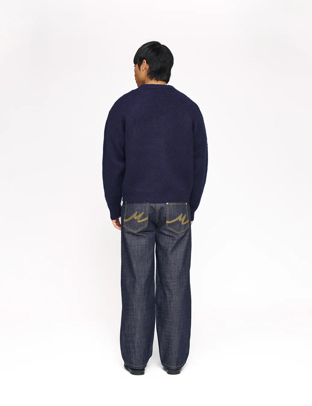 Shaggy Mohair Knit (Navy) - Image 7