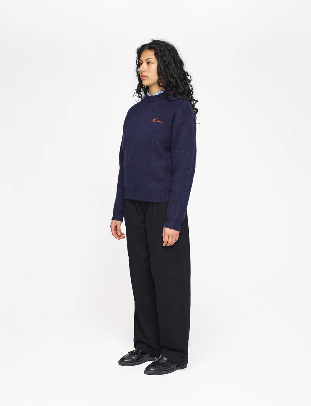 Shaggy Mohair Knit (Navy) - Image 9